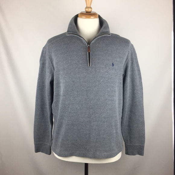 Polo Ralph Lauren Other - Polo Ralph Lauren Gray Half Zip Sweater Sz Medium